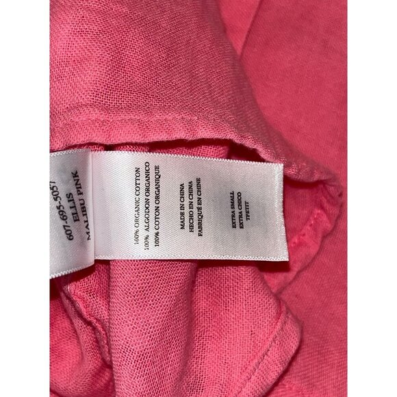 NWT Rails Ellis pink button down gauze button down shirt hibiscus 37429 size XS - Picture 13 of 13